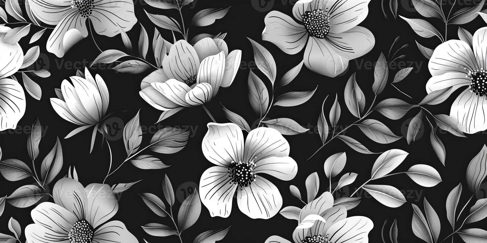 Abstract Botanical Florals background pattern photo