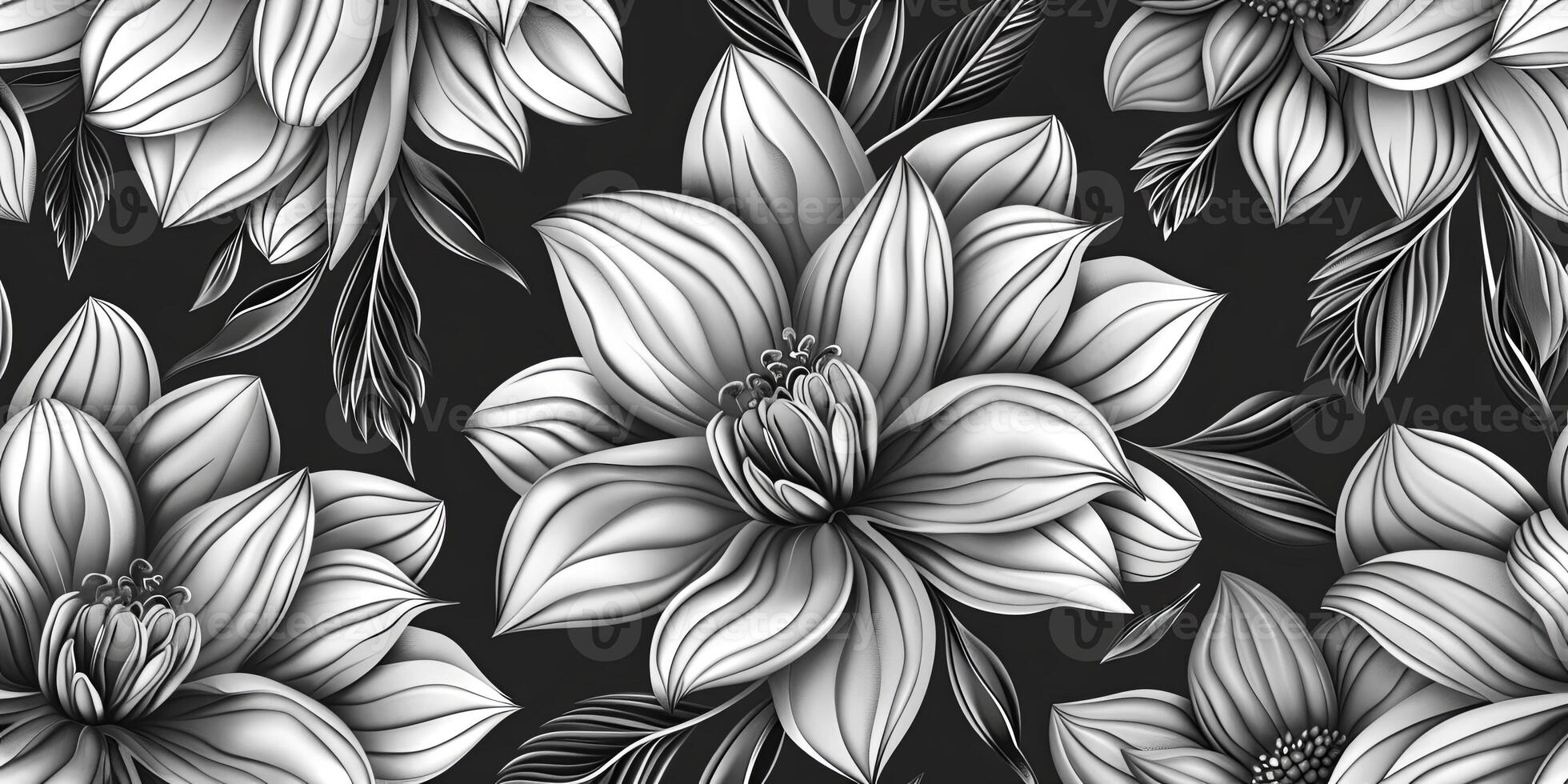 Abstract Botanical Florals background pattern photo