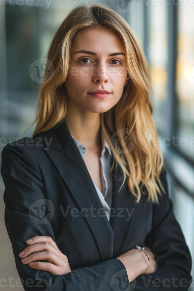 businesswoman in office portrait photo