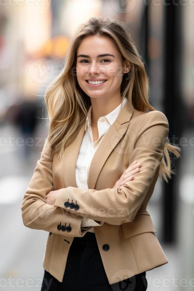 businesswoman in office portrait photo