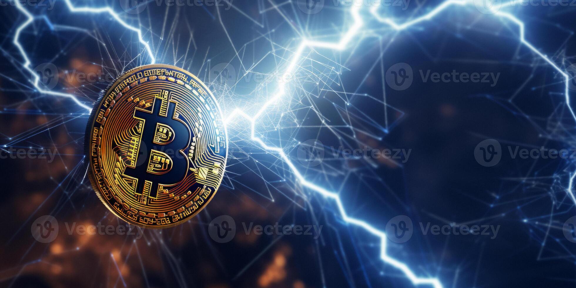 bitcoin lightning coin photo