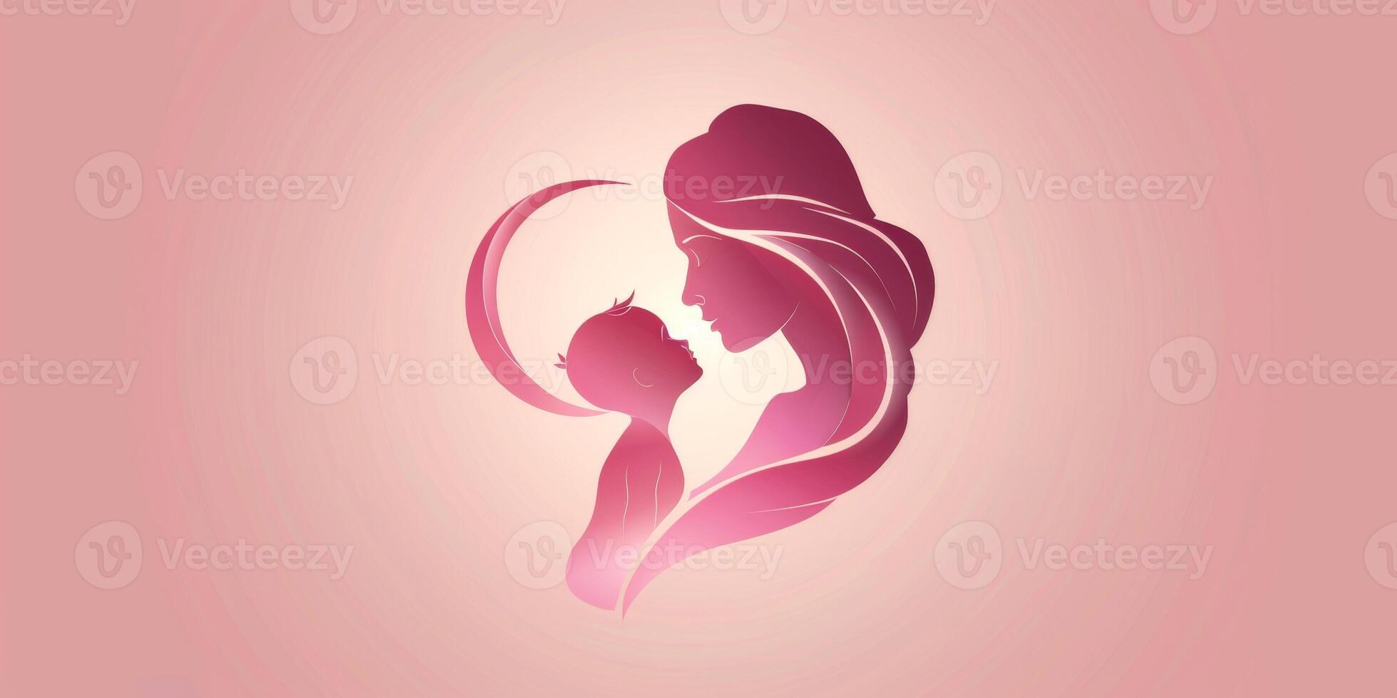 mother with child concept logo photo