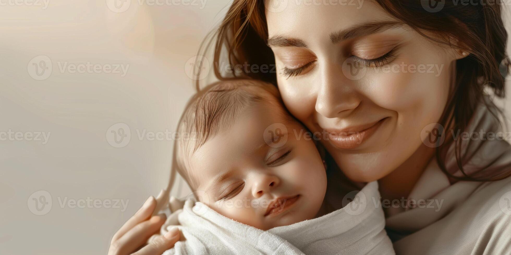 mother with her infant child photo