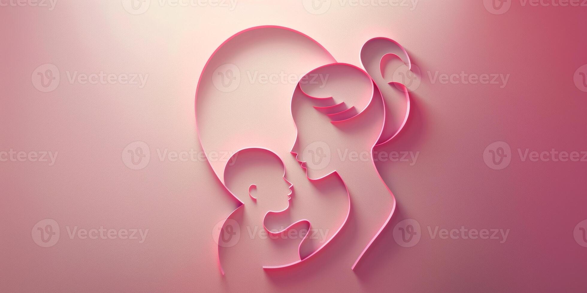 mother with child concept logo photo