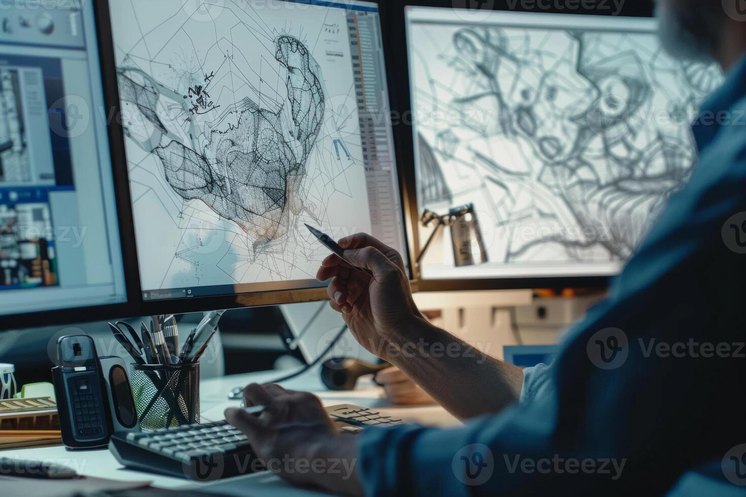development engineer drawings photo