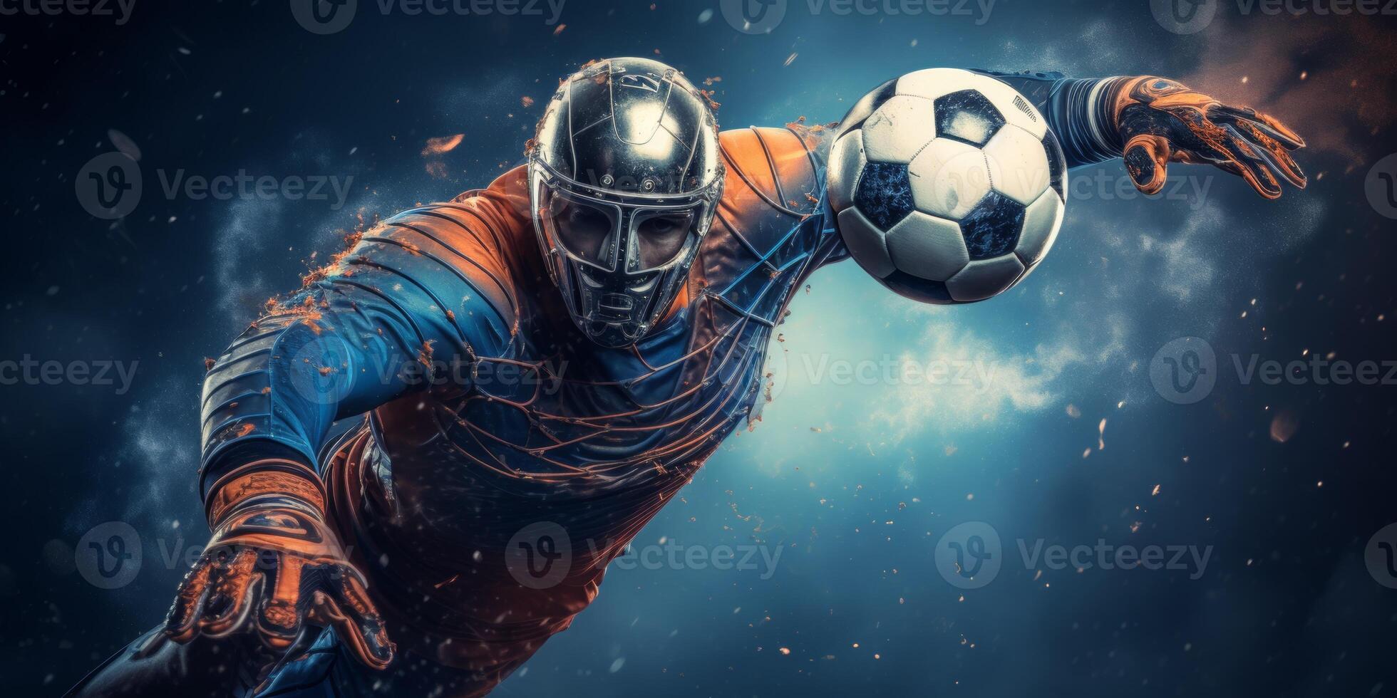 goalkeeper catches the ball photo