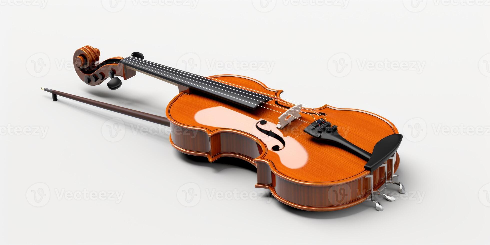 violin on white background photo