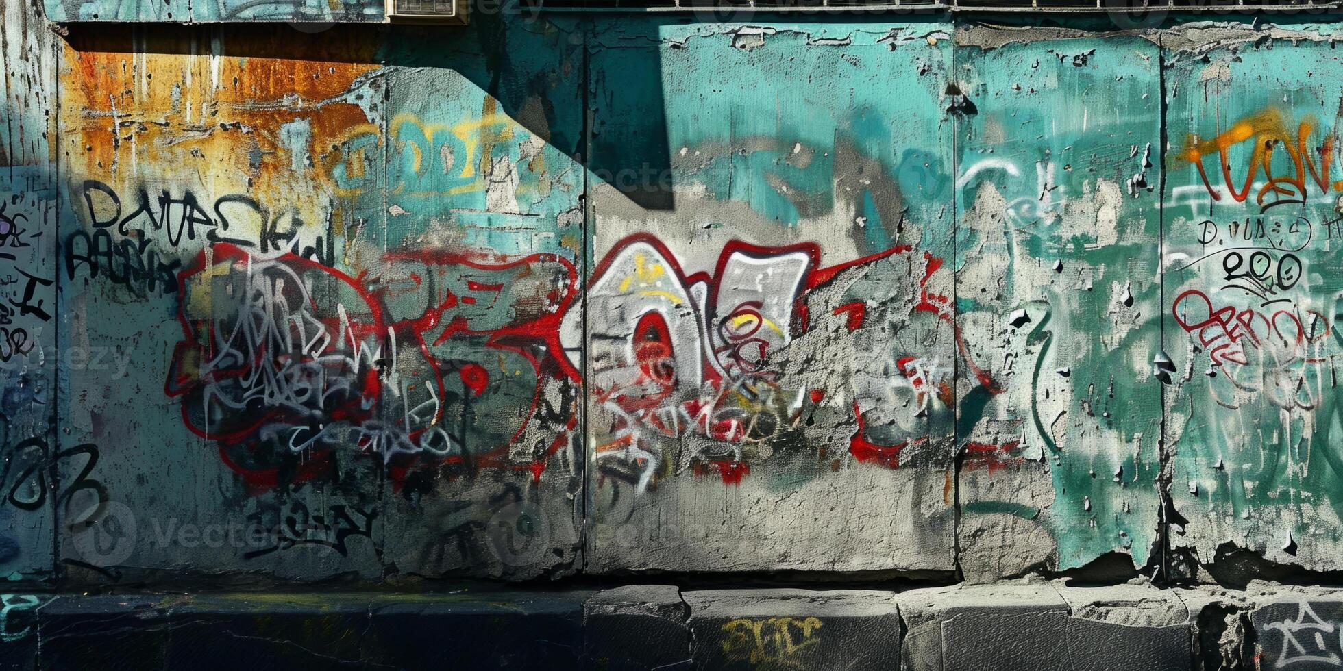 graffiti on orange walls photo