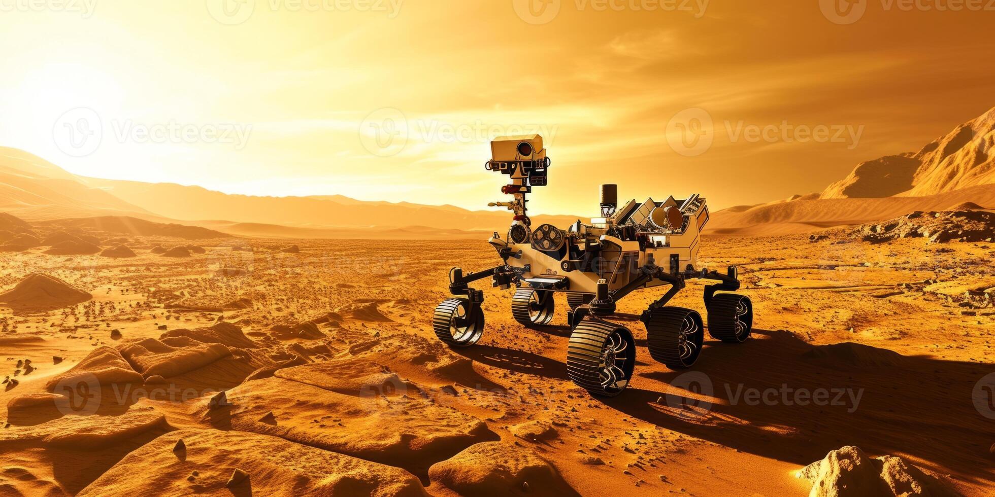 rover on the surface of Mars photo