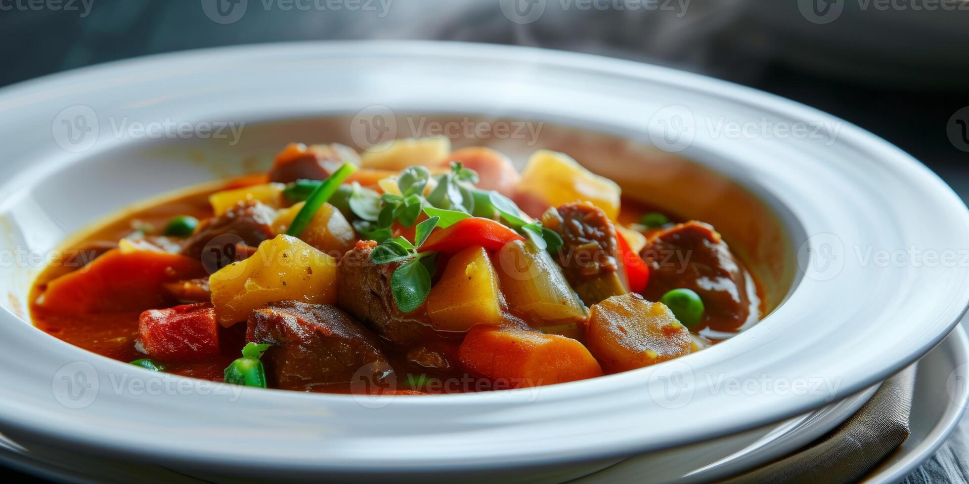 vegetable stew in a plate photo