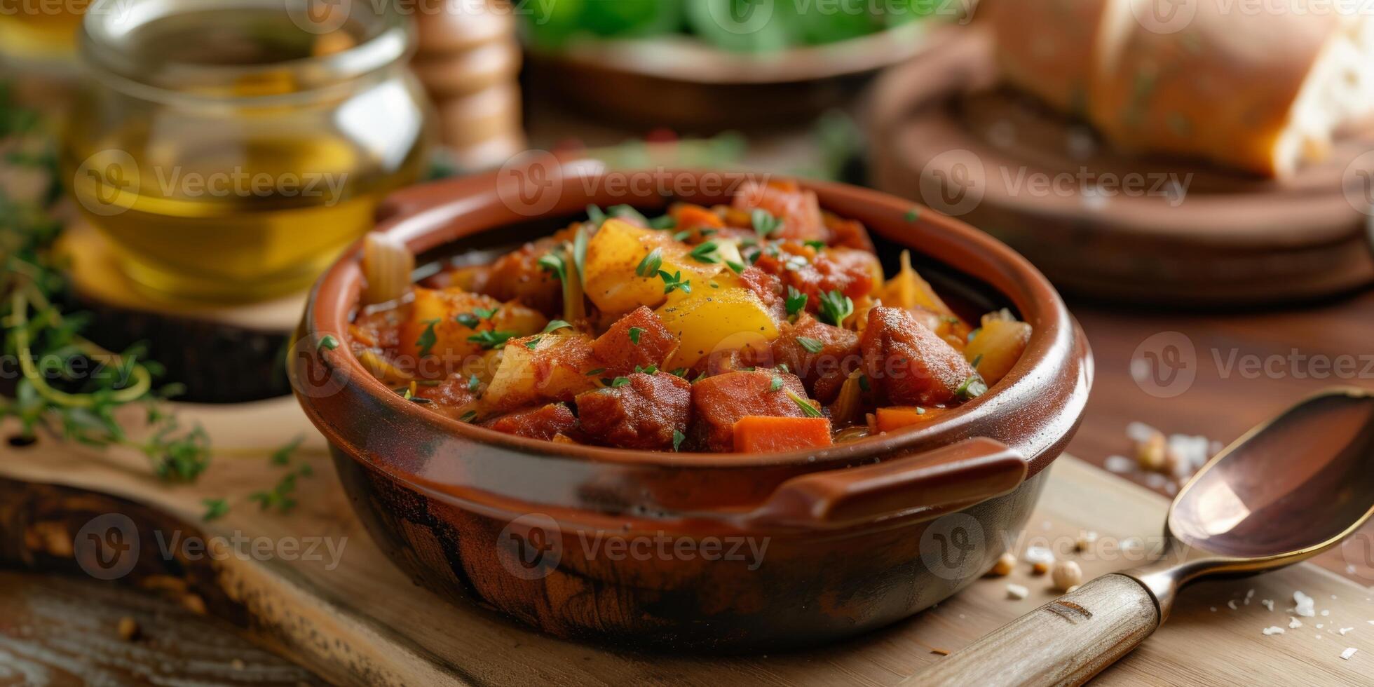 vegetable stew in a plate photo