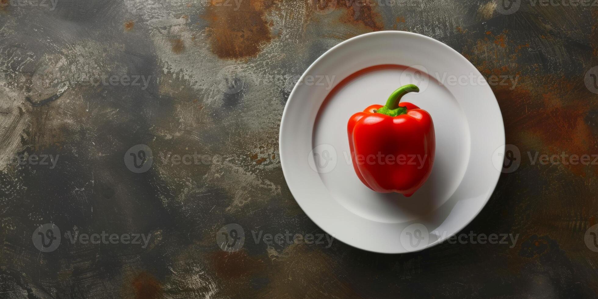 sweet bell pepper in a plate photo