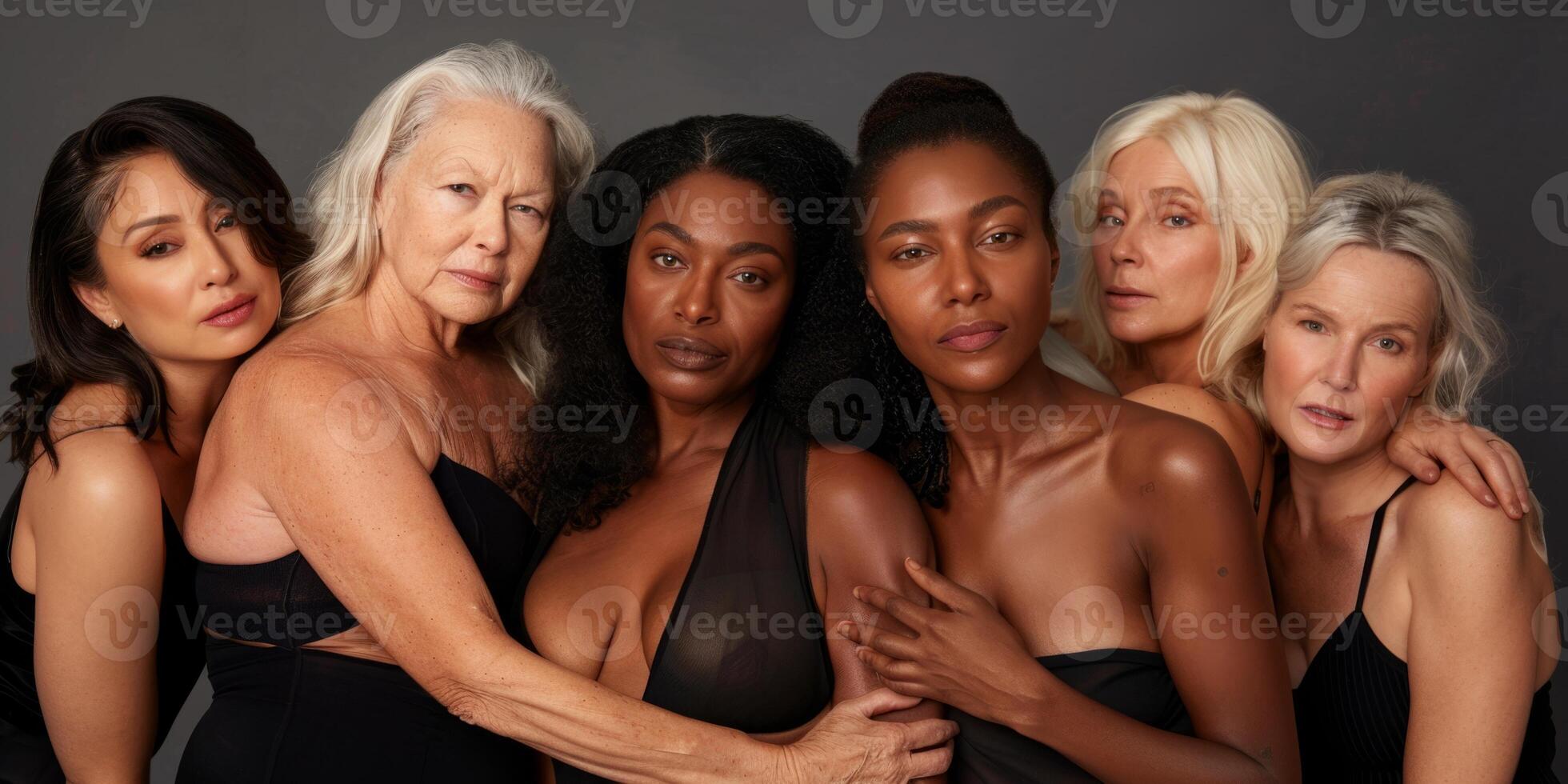 portrait of multiethnic women photo