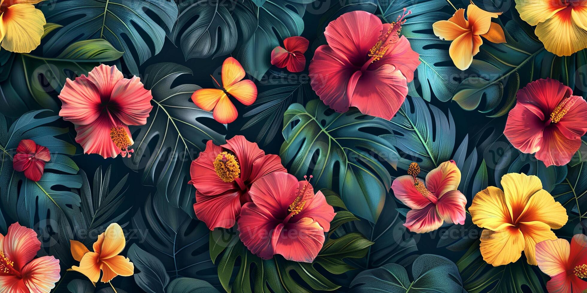 Abstract Botanical Florals background pattern photo