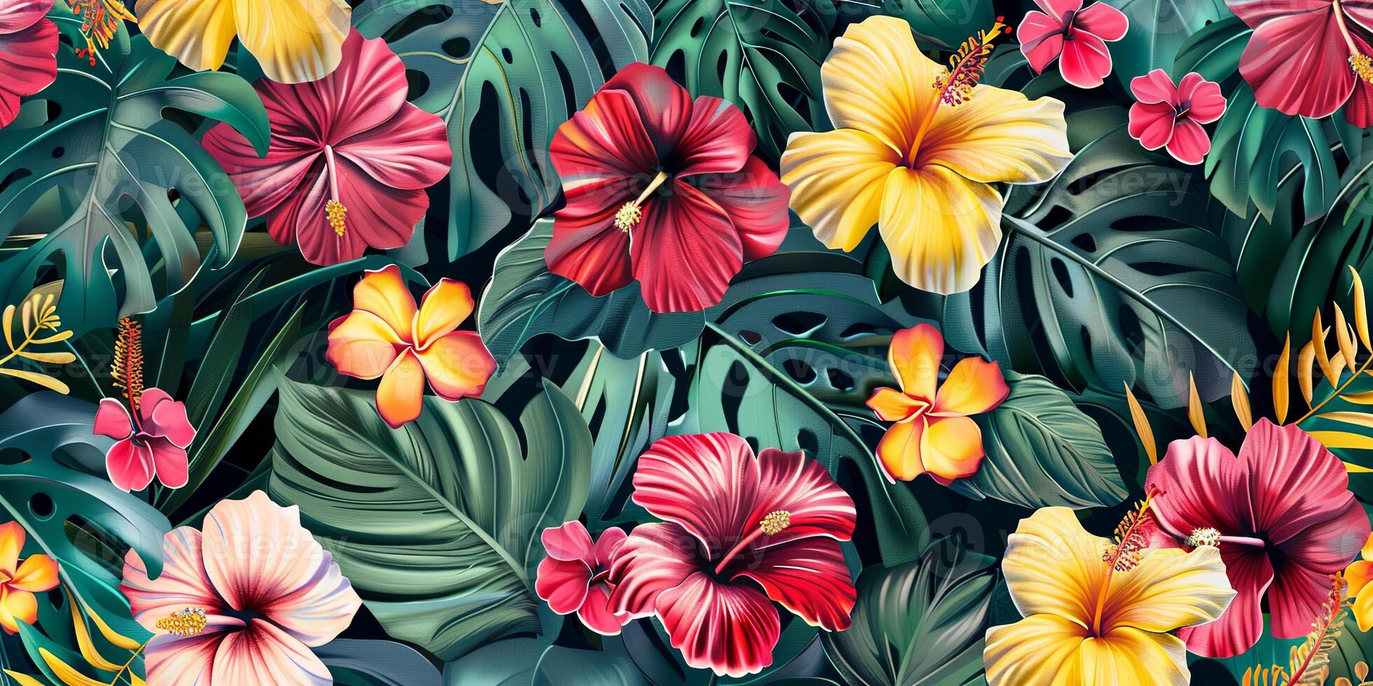 Abstract Botanical Florals background pattern photo
