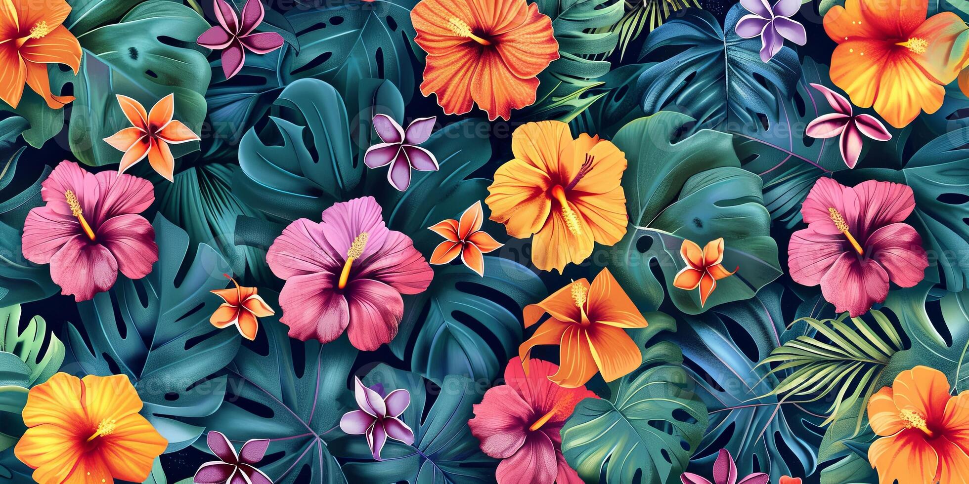Abstract Botanical Florals background pattern photo