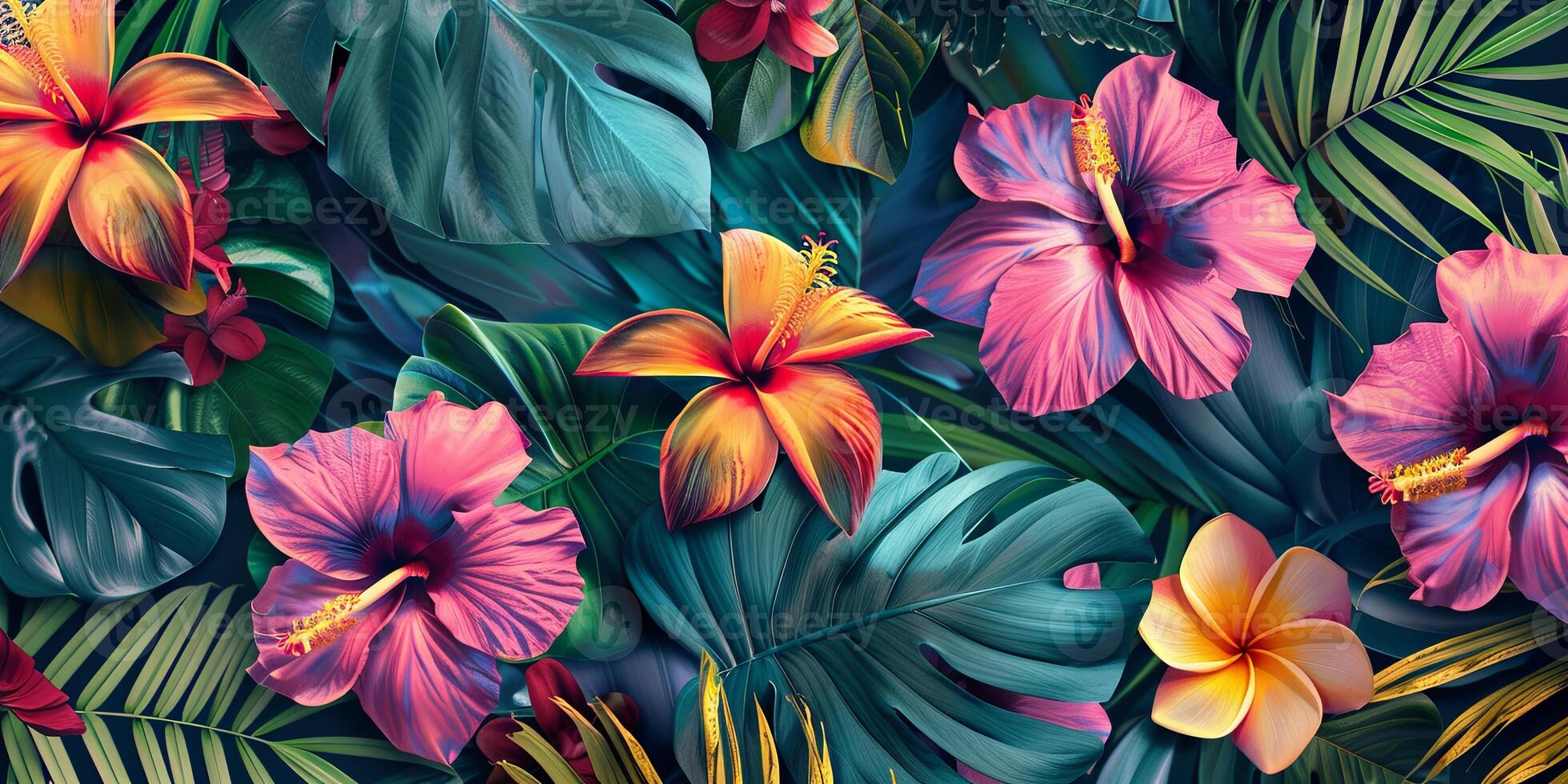 Abstract Botanical Florals background pattern photo