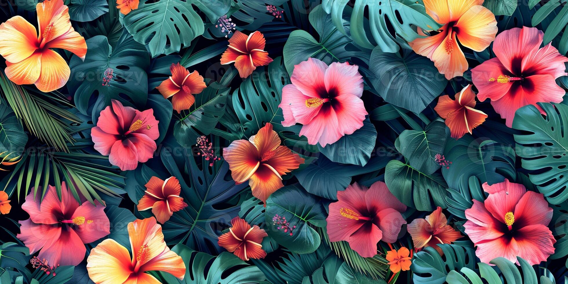 Abstract Botanical Florals background pattern photo
