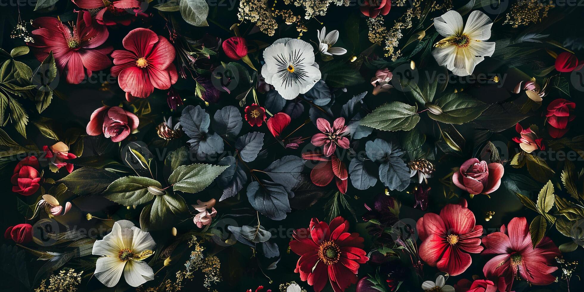 Abstract Botanical Florals background pattern photo