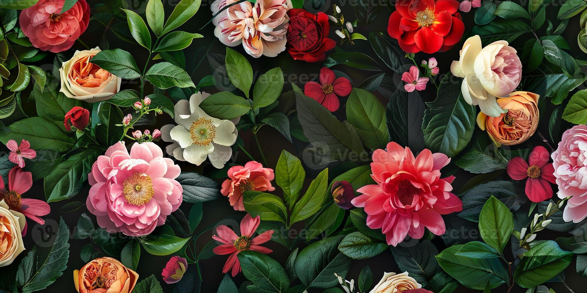 Abstract Botanical Florals background pattern photo