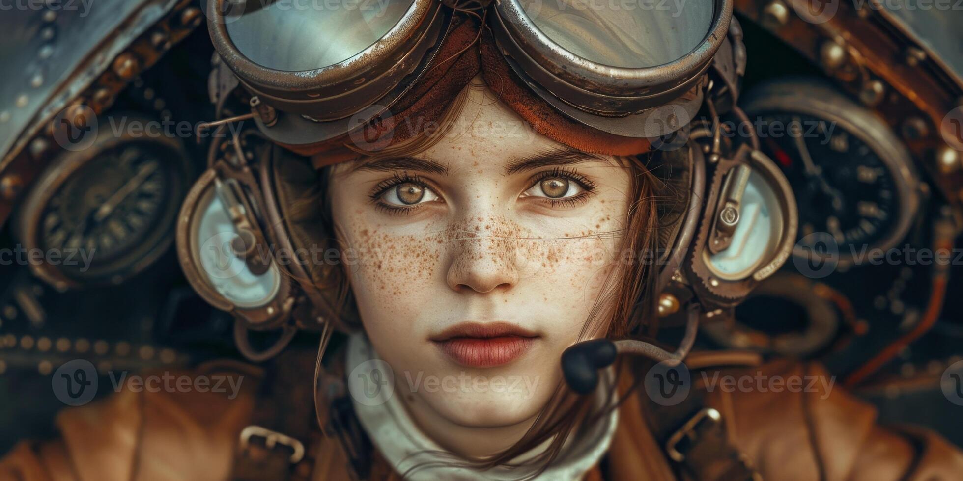 Woman Pilot 19th Century Vintage photo