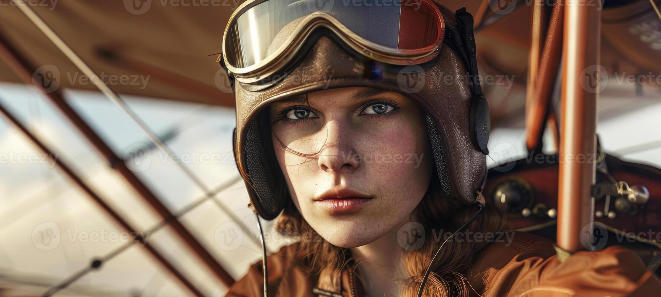 Woman Pilot 19th Century Vintage photo