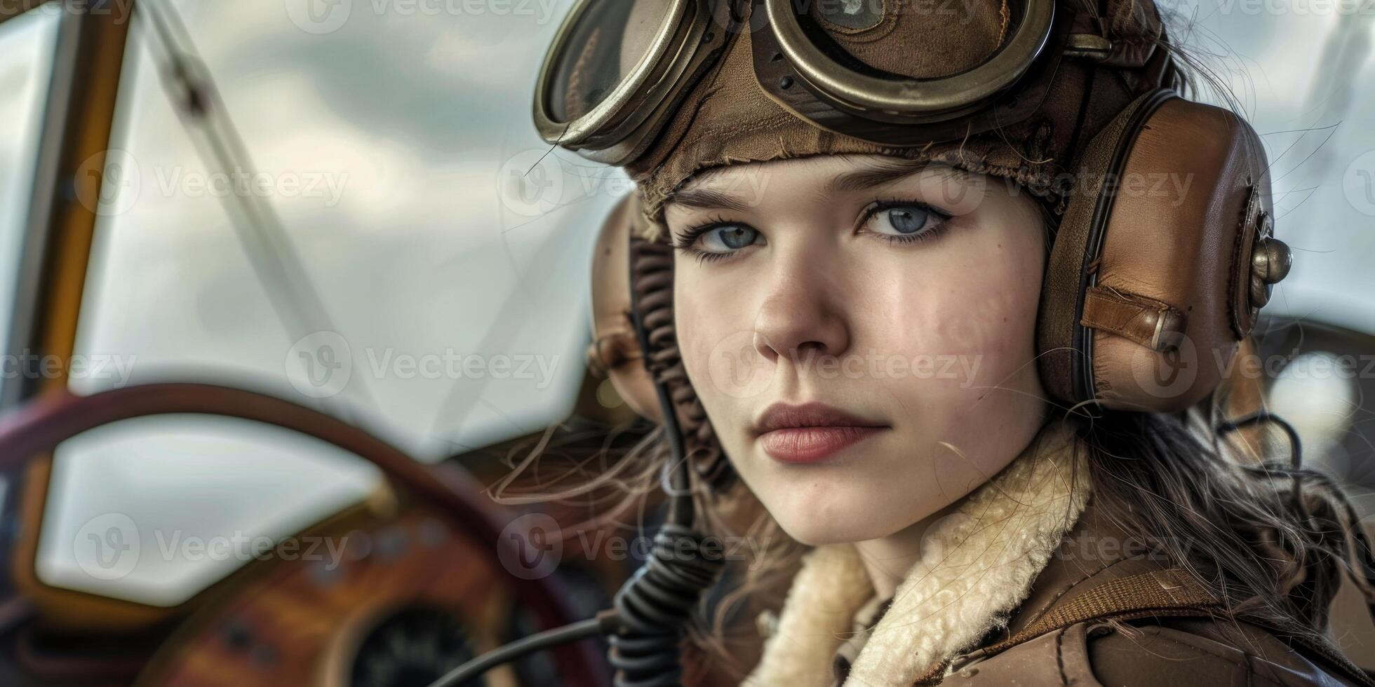 Woman Pilot 19th Century Vintage photo