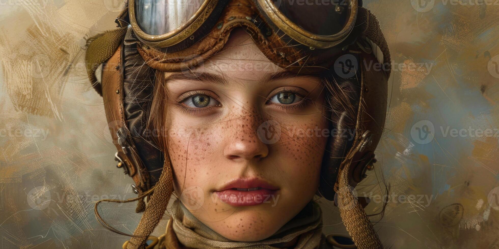 Woman Pilot 19th Century Vintage photo