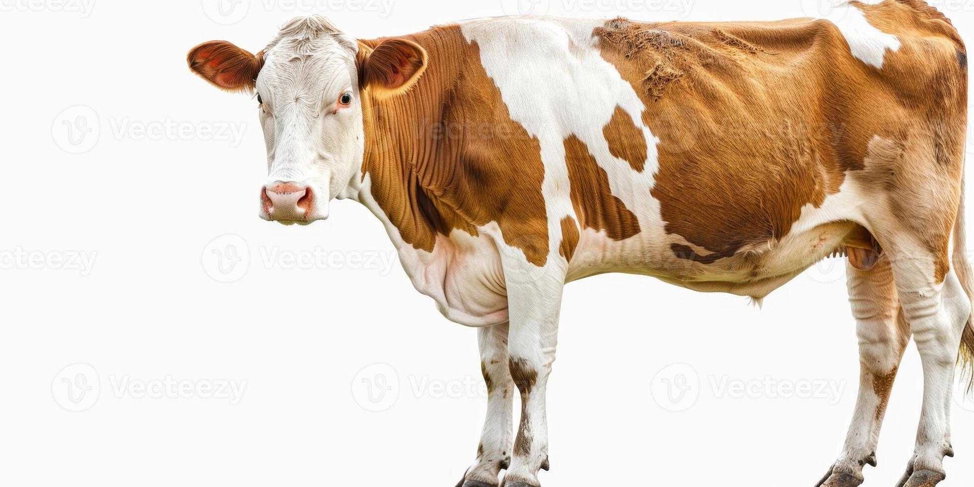 cow on white background photo