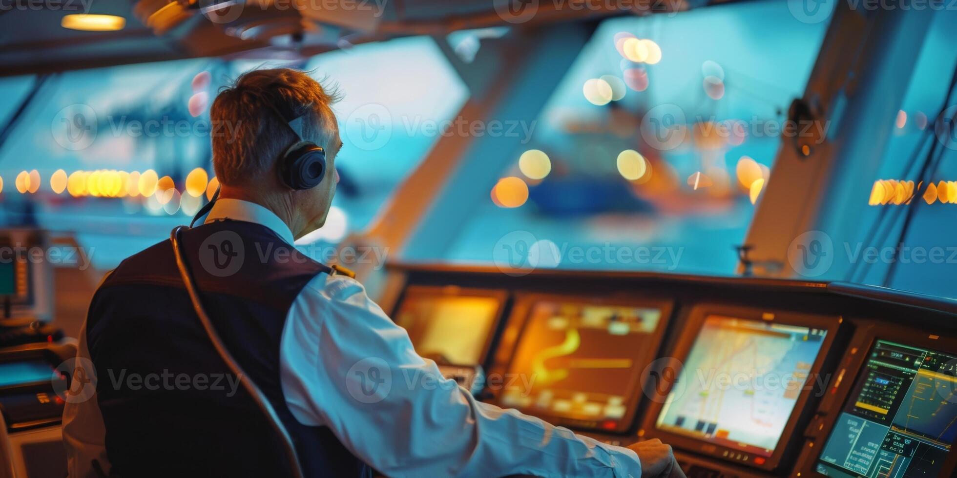 dispatcher in the control room 44543119 Stock Photo at Vecteezy
