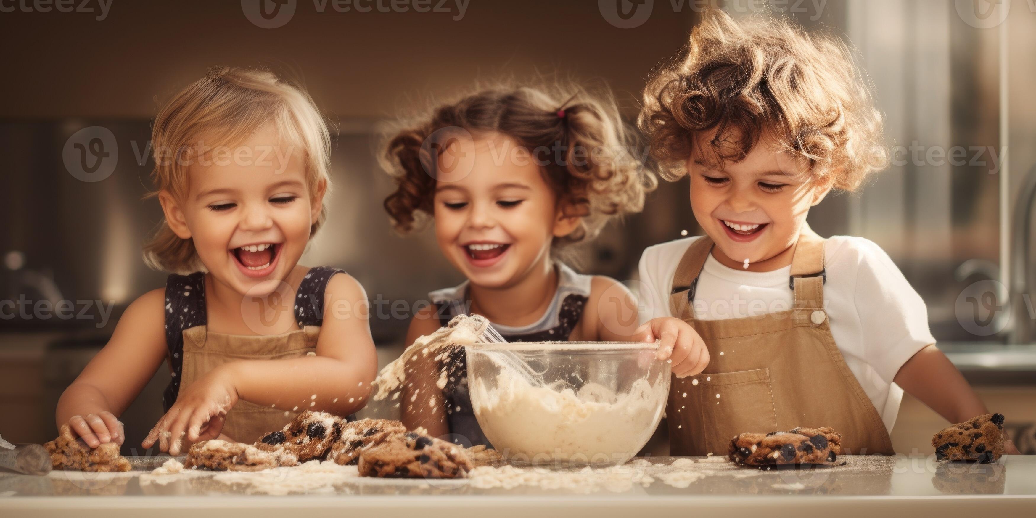 children making cookies 44543539 Stock Photo at Vecteezy
