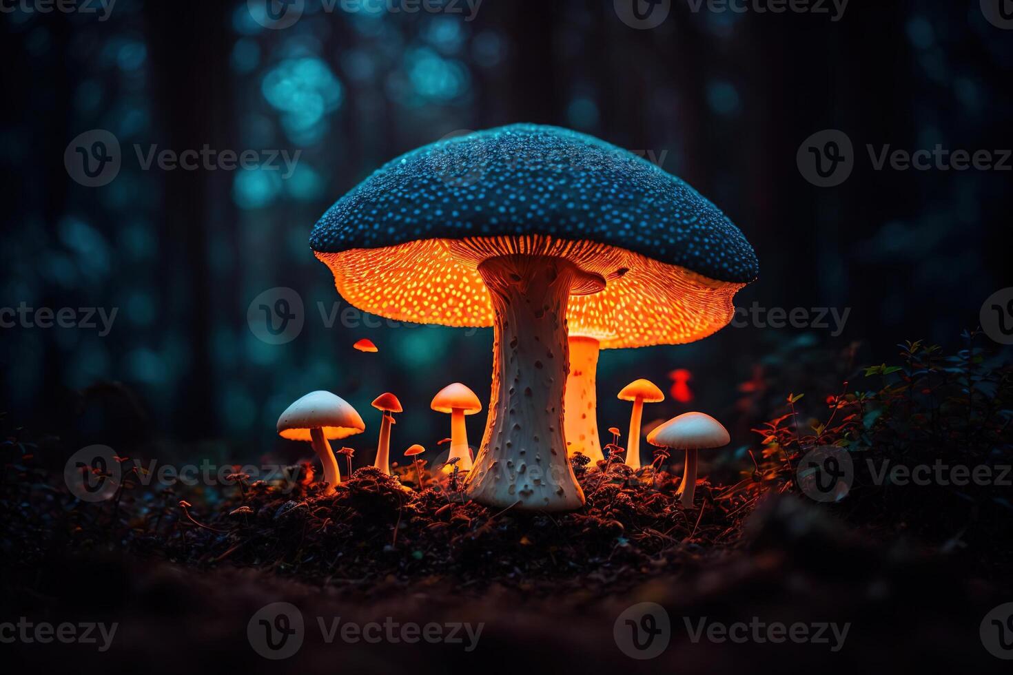 magia hongos cubensis amanita muscaria foto