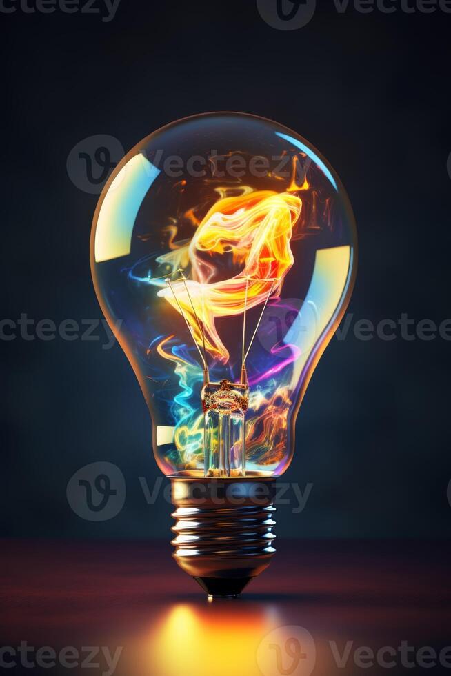 light bulb infographic idea photo