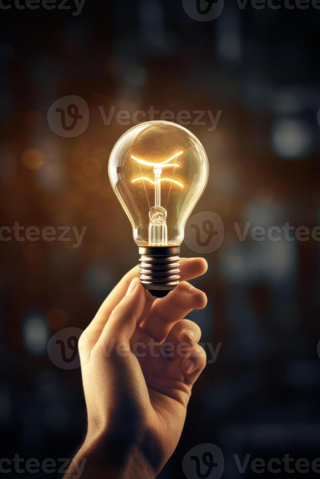 light bulb infographic idea photo