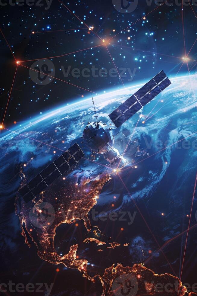 satellite in Earth orbit photo