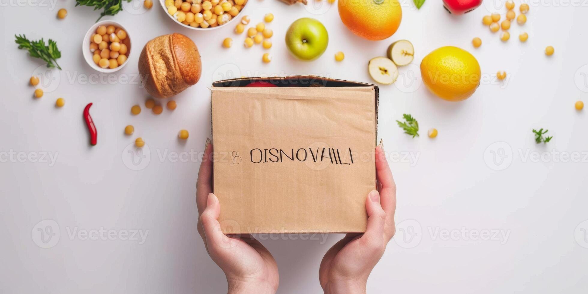 donating food boxes to help those in need photo
