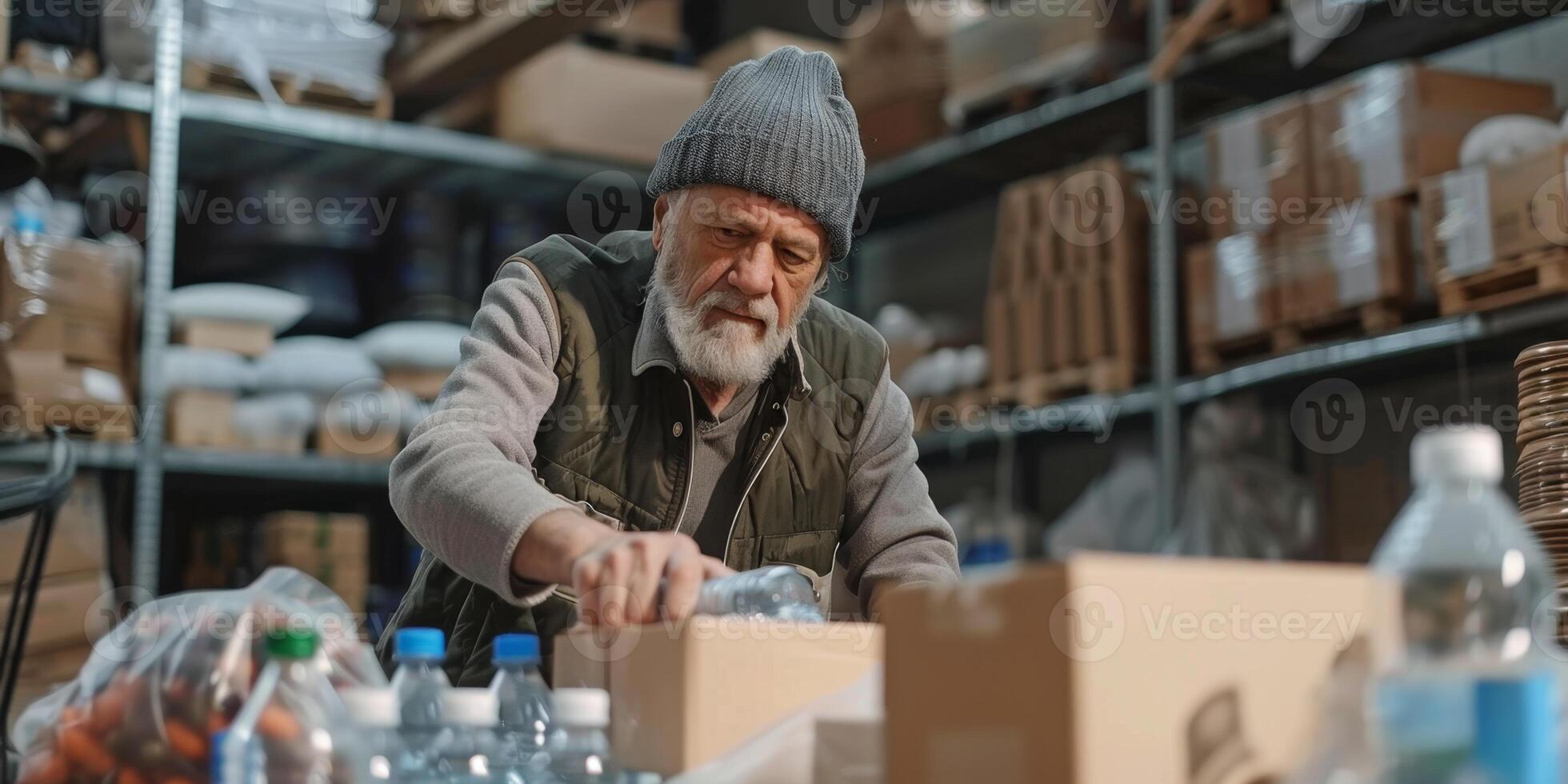donating food boxes to help those in need photo