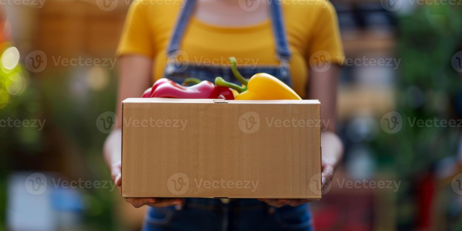 donating food boxes to help those in need photo
