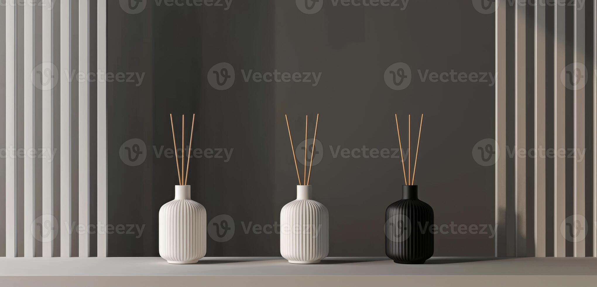 romantic sticks in vases photo