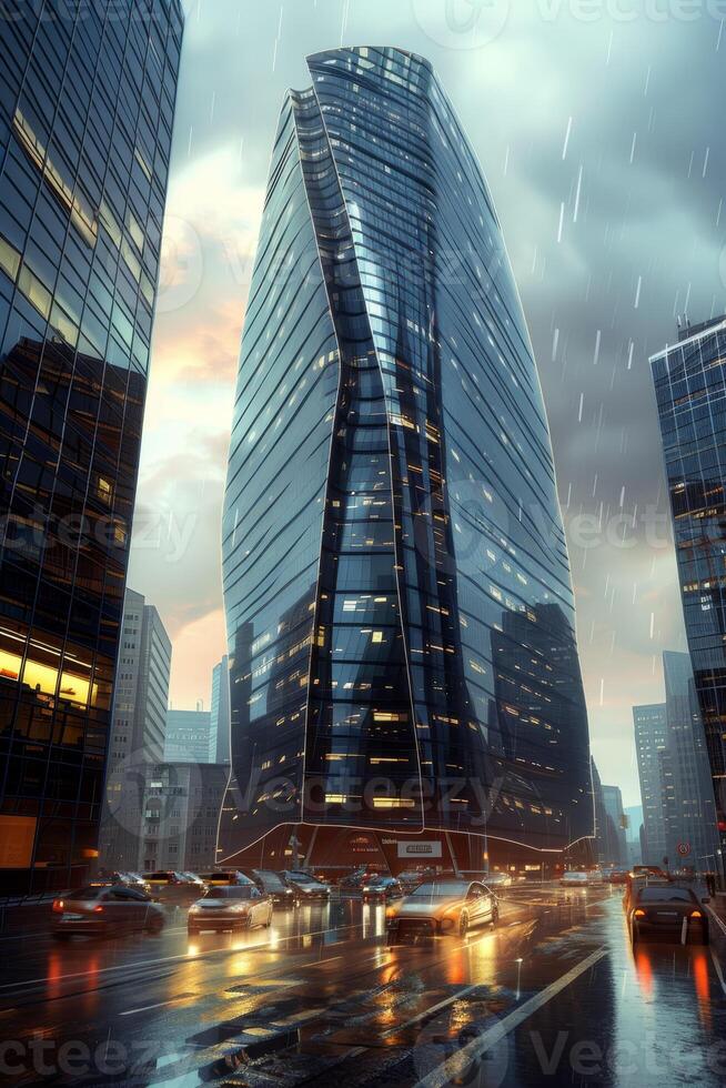 skyscrapers of a big city photo