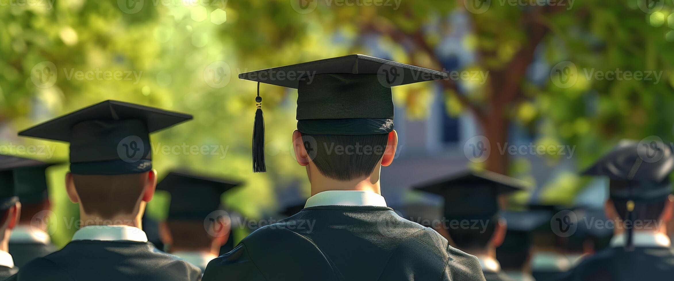 graduate back view photo