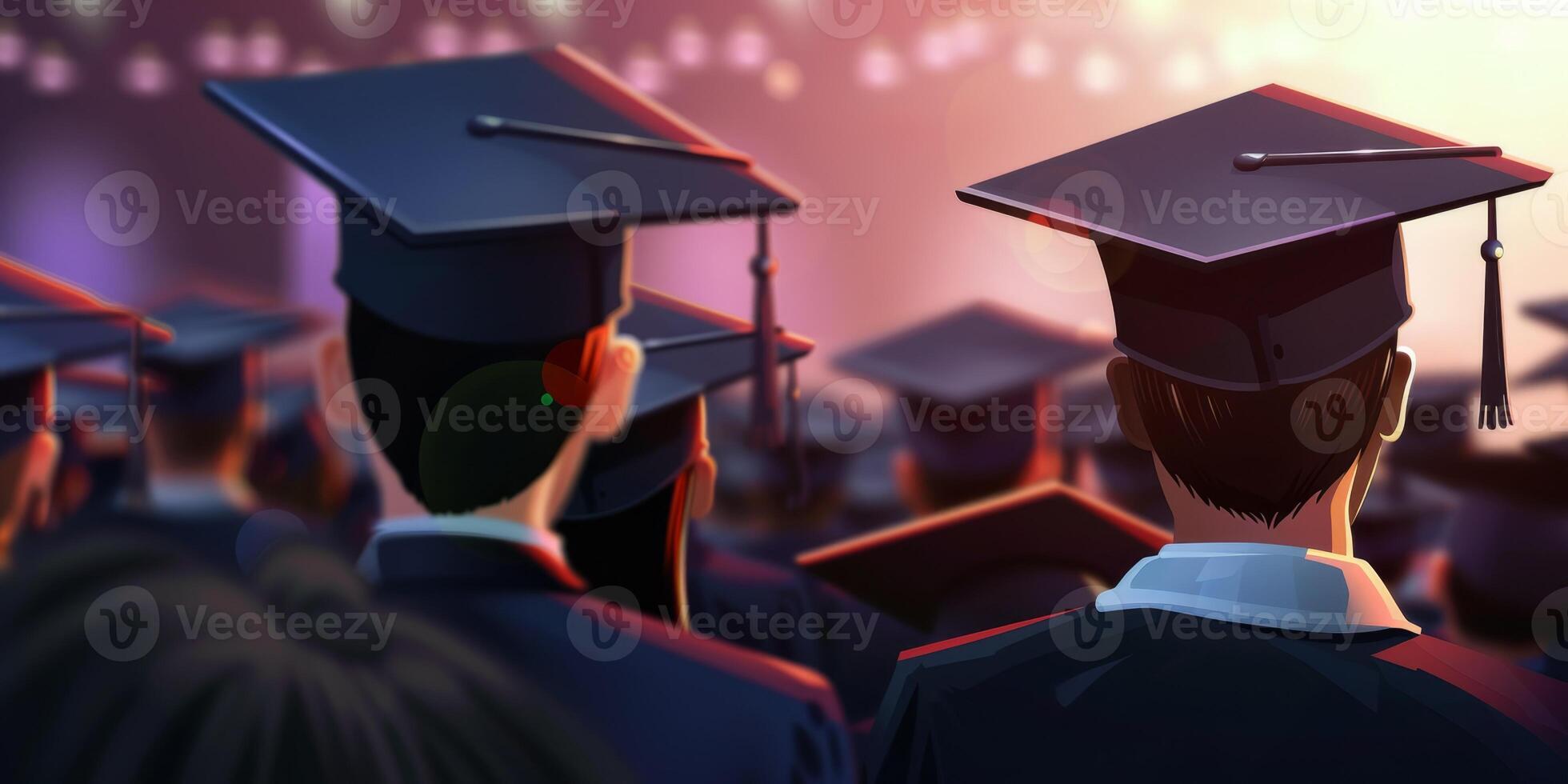 graduate back view photo