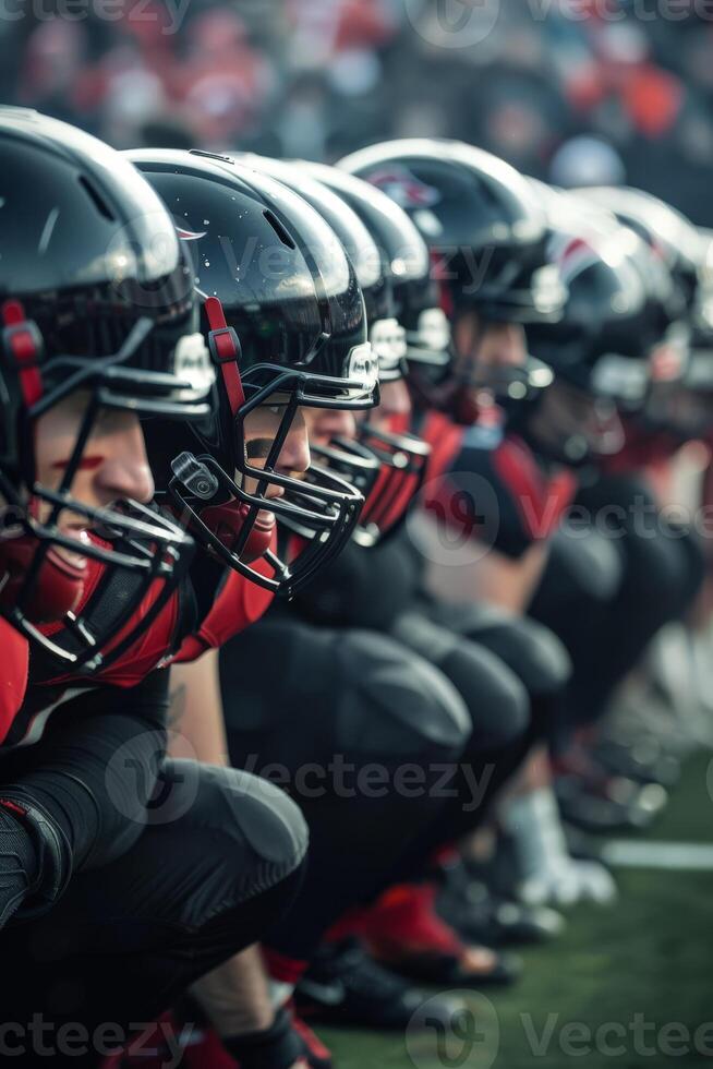 American football players on the field photo
