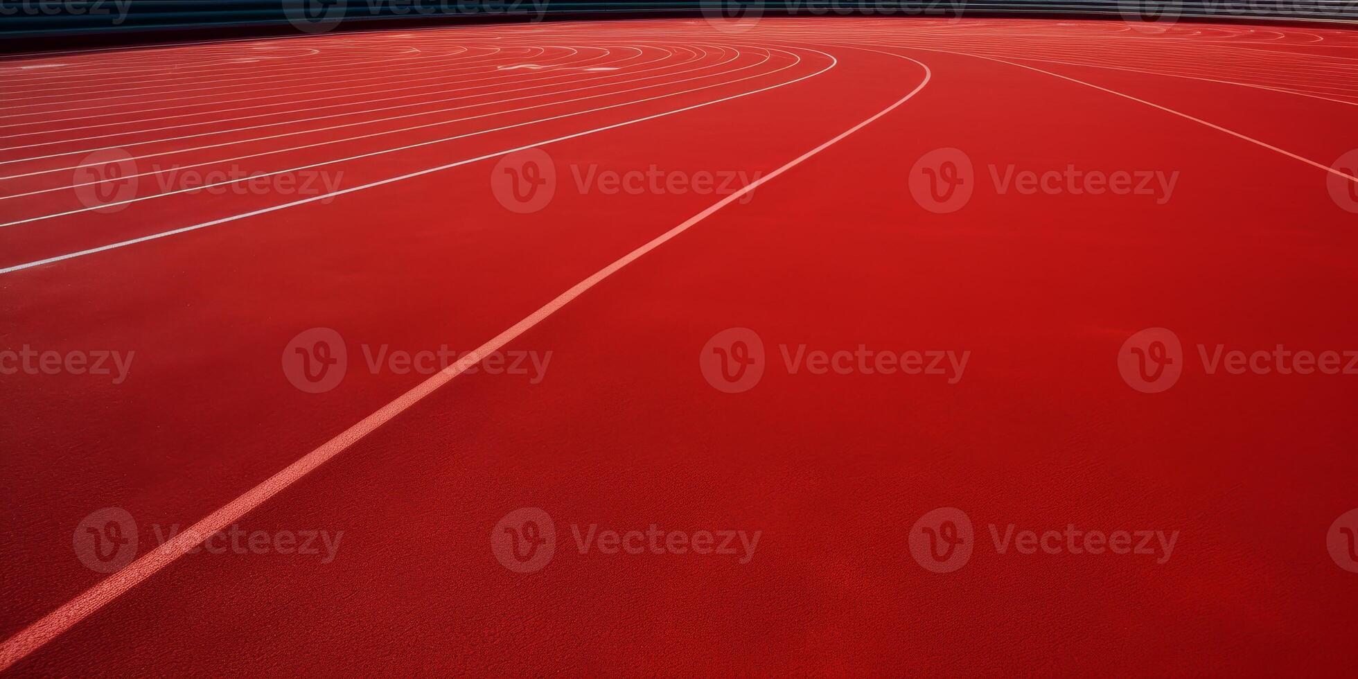 rojo corriendo pista a el estadio foto