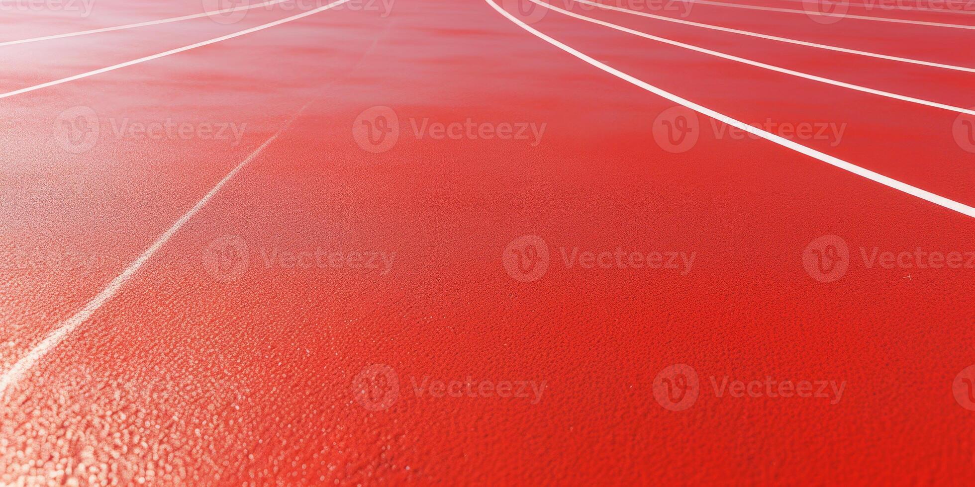 rojo corriendo pista a el estadio foto