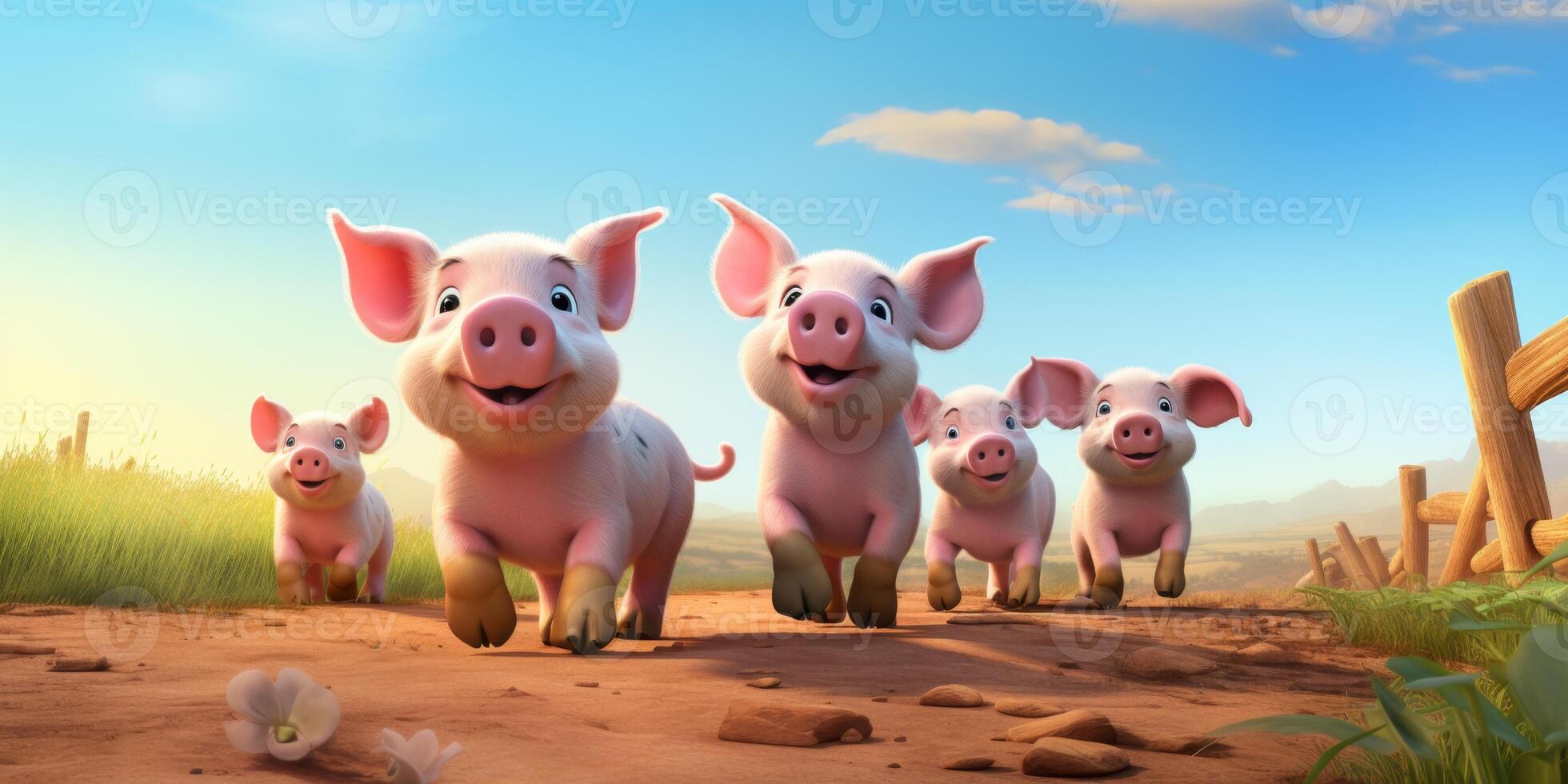 piglets in a pigsty photo