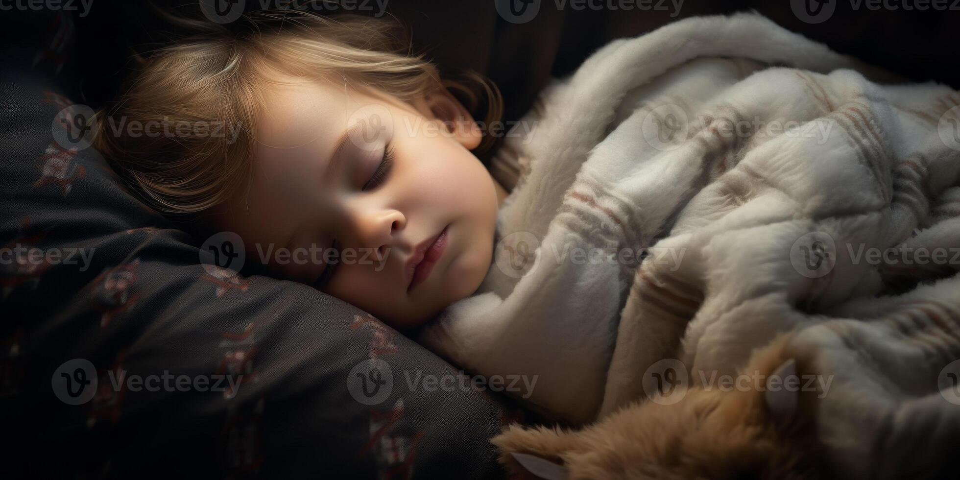 calmly sleeping child photo