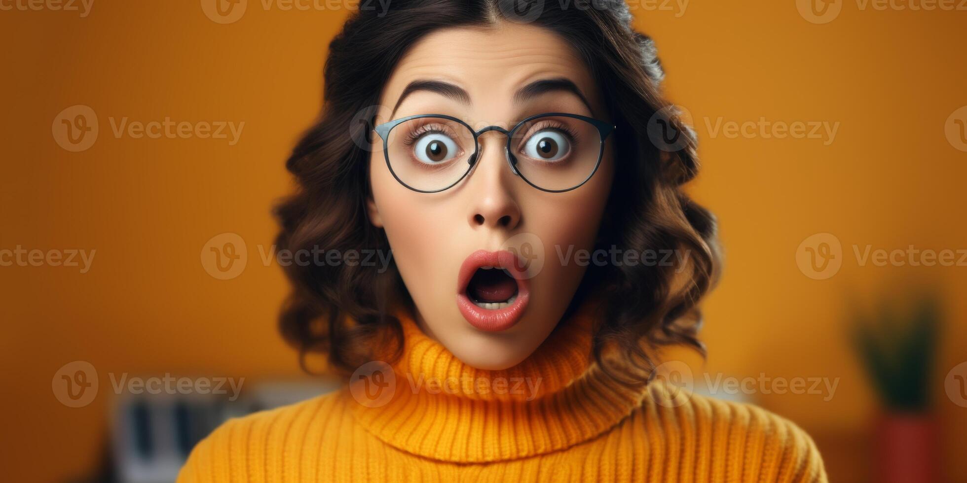 surprised girl with phone photo