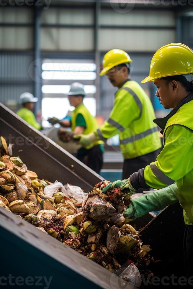 waste sorting and recycling photo