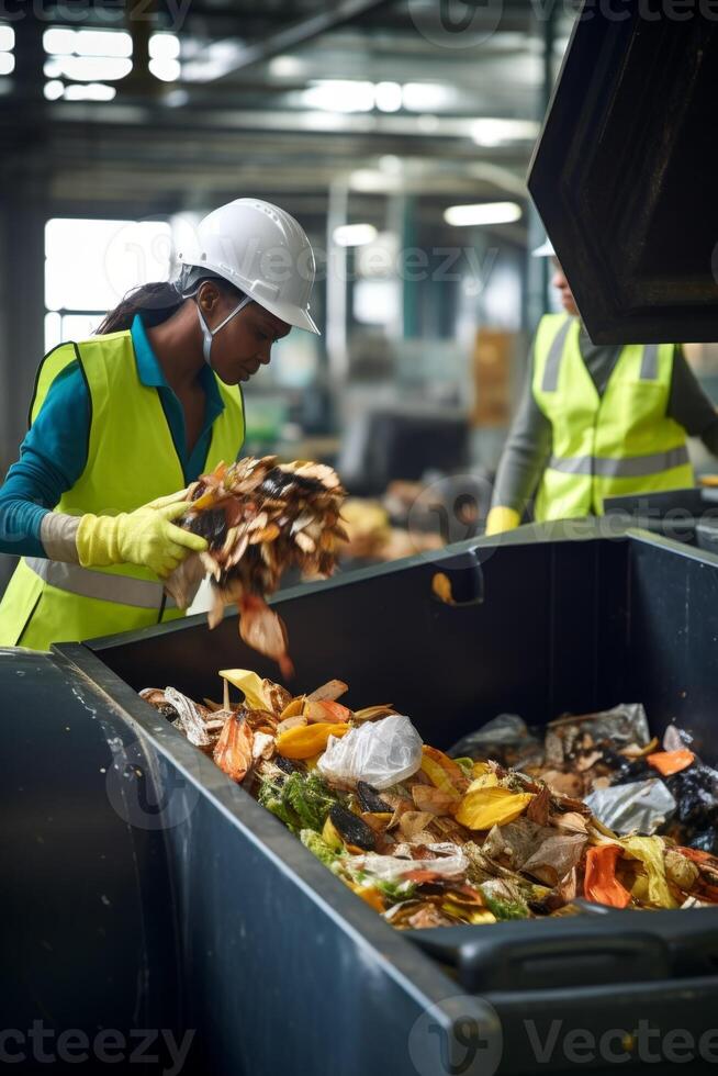 waste sorting and recycling photo